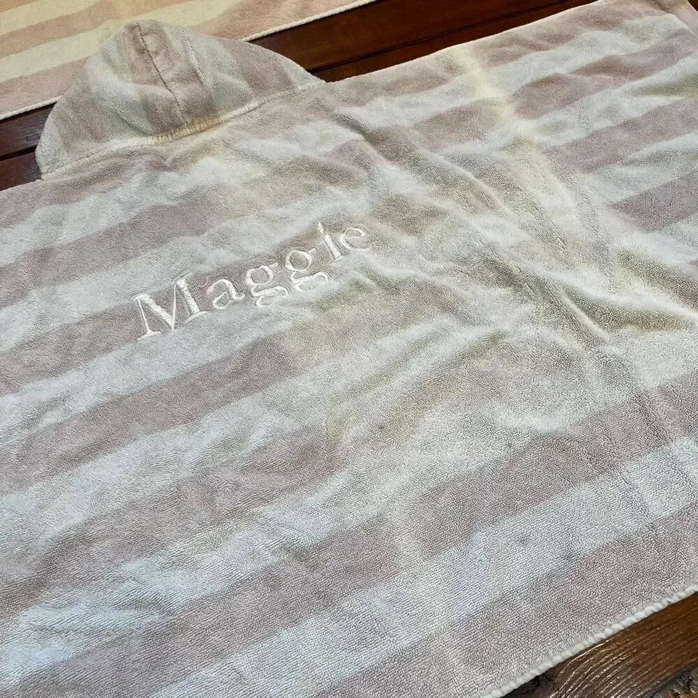 Pottery Barn Kids Hooded Bath Beach Towel Bundle - Maggie